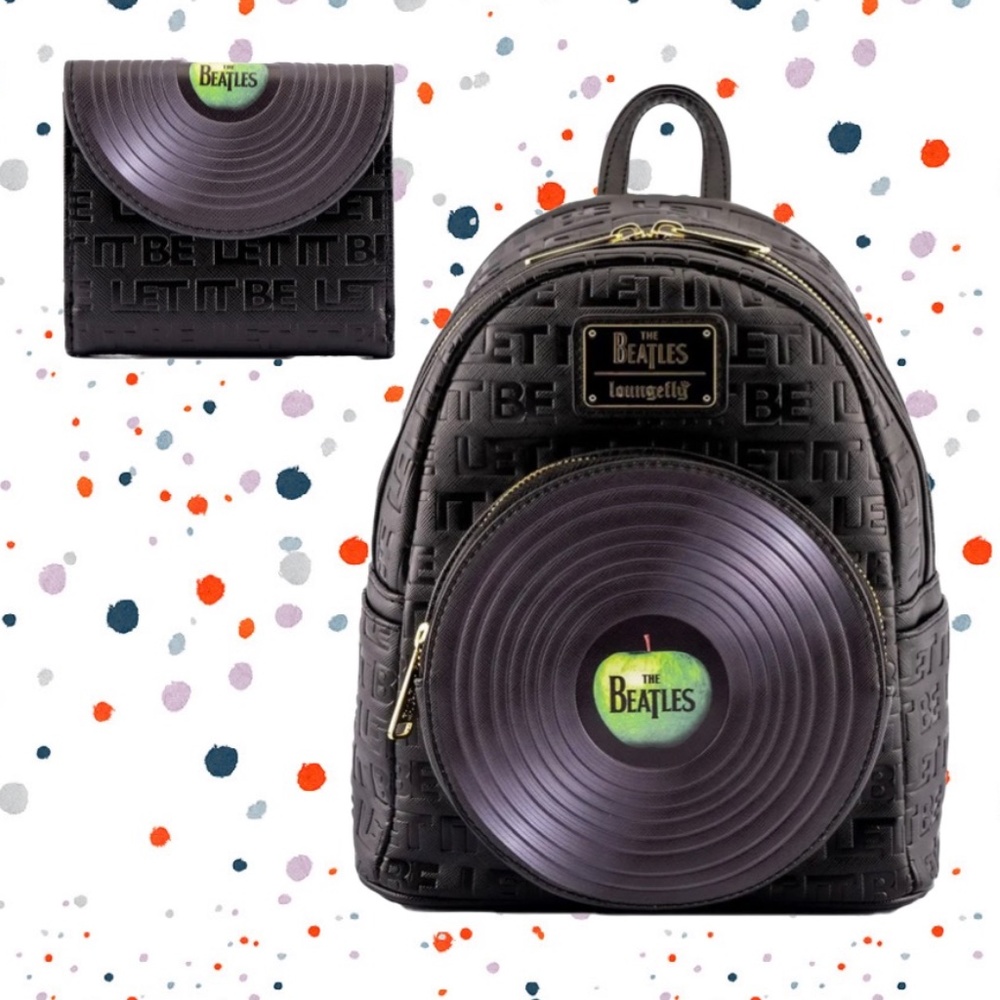 - Loungefly The Beatles “Let it Be” Vinyl Record Mini Backpack and Wallet